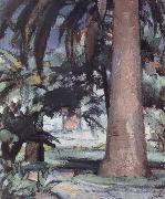 Samuel John Peploe Palm Trees,Antibes oil painting on canvas